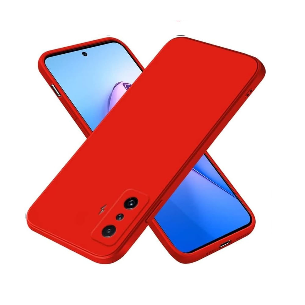 Funda Case para Xiaomi Poco F4  Soft Feeling Antishock Rojo Resistente ante Caídas y Golpes