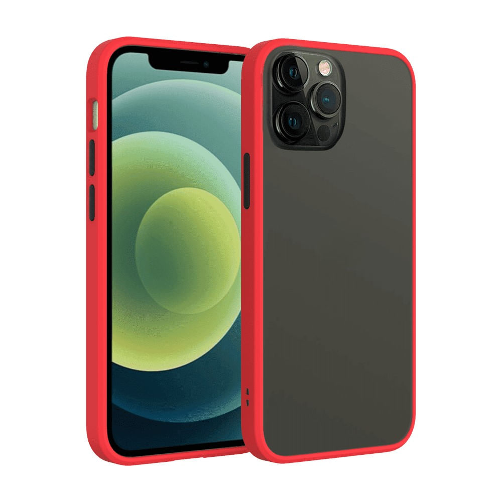 Funda Case de iPhone 12 Pro Max Peach Garden color Rojo Antishock Resistente ante Caídas y Golpes