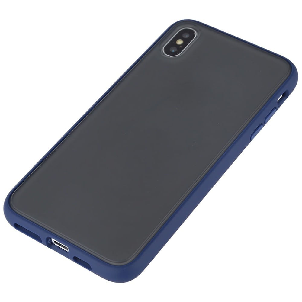 Funda Case para iPhone XS Max Peach Garden color Azul Antishock Ultra Resistente a Caídas y Golpes
