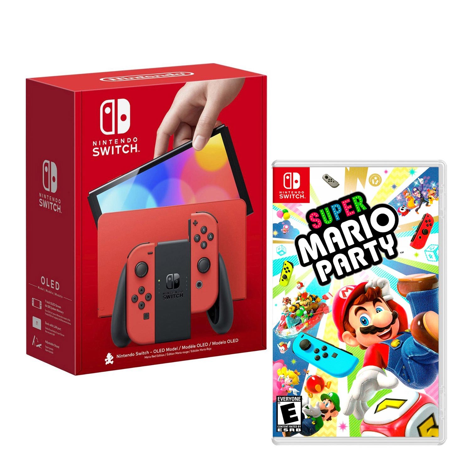 Consola Nintendo Switch Oled Mario Red + Mario Party Superstar
