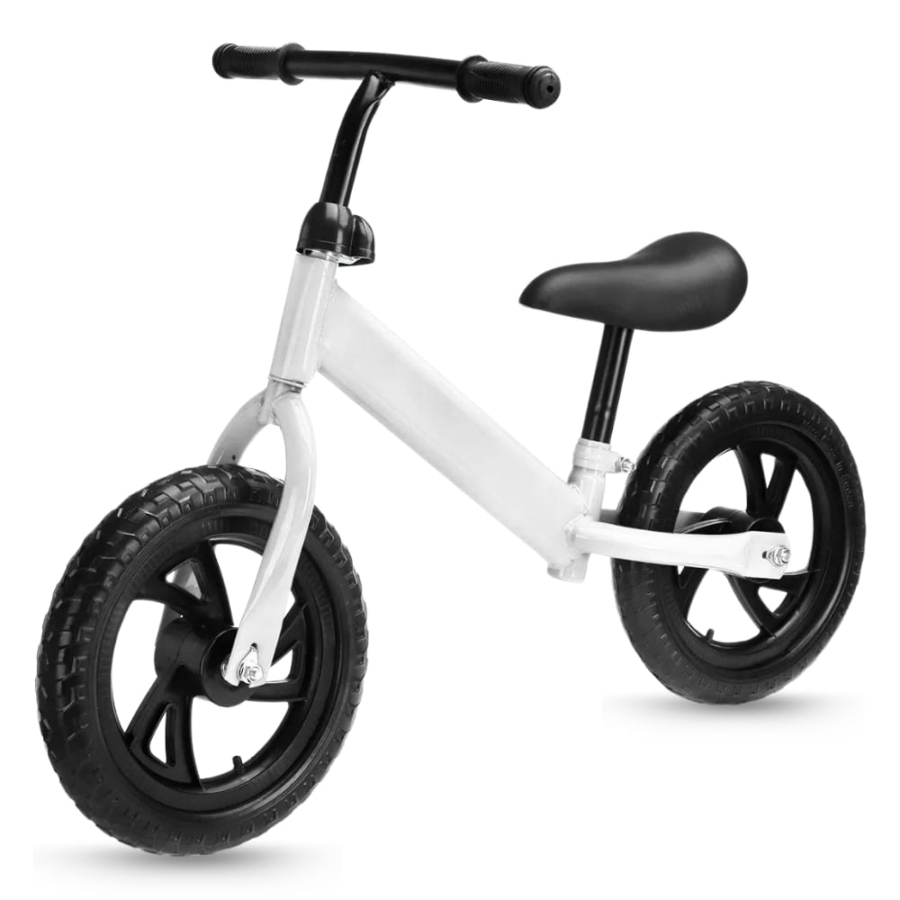 Bicicleta de Equilibrio para Niños Balance Bike Sin Pedales Blanco R14