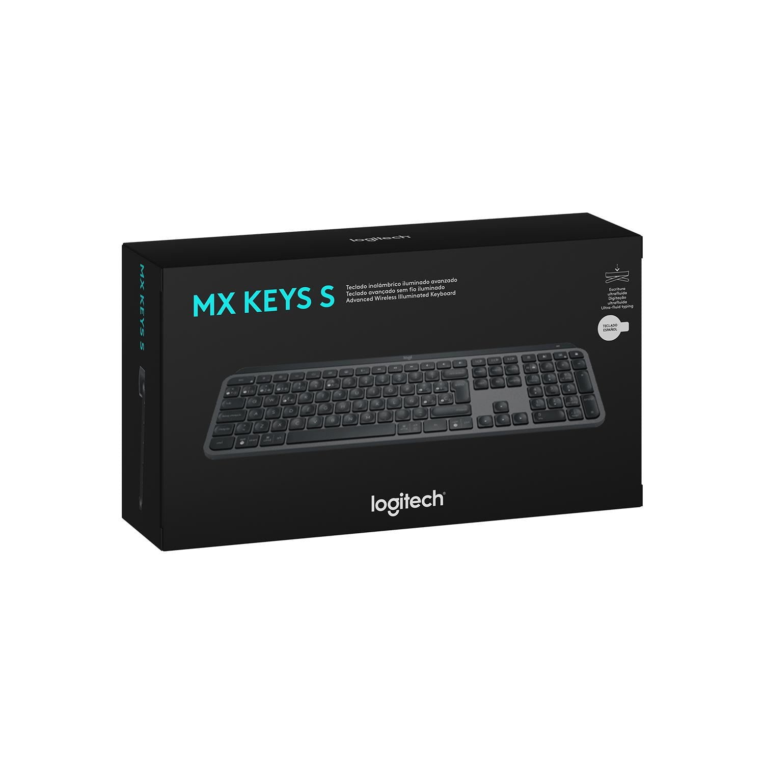 Teclado Logitech Mx Keys S Illuminated Wireless/Bt Sp Black