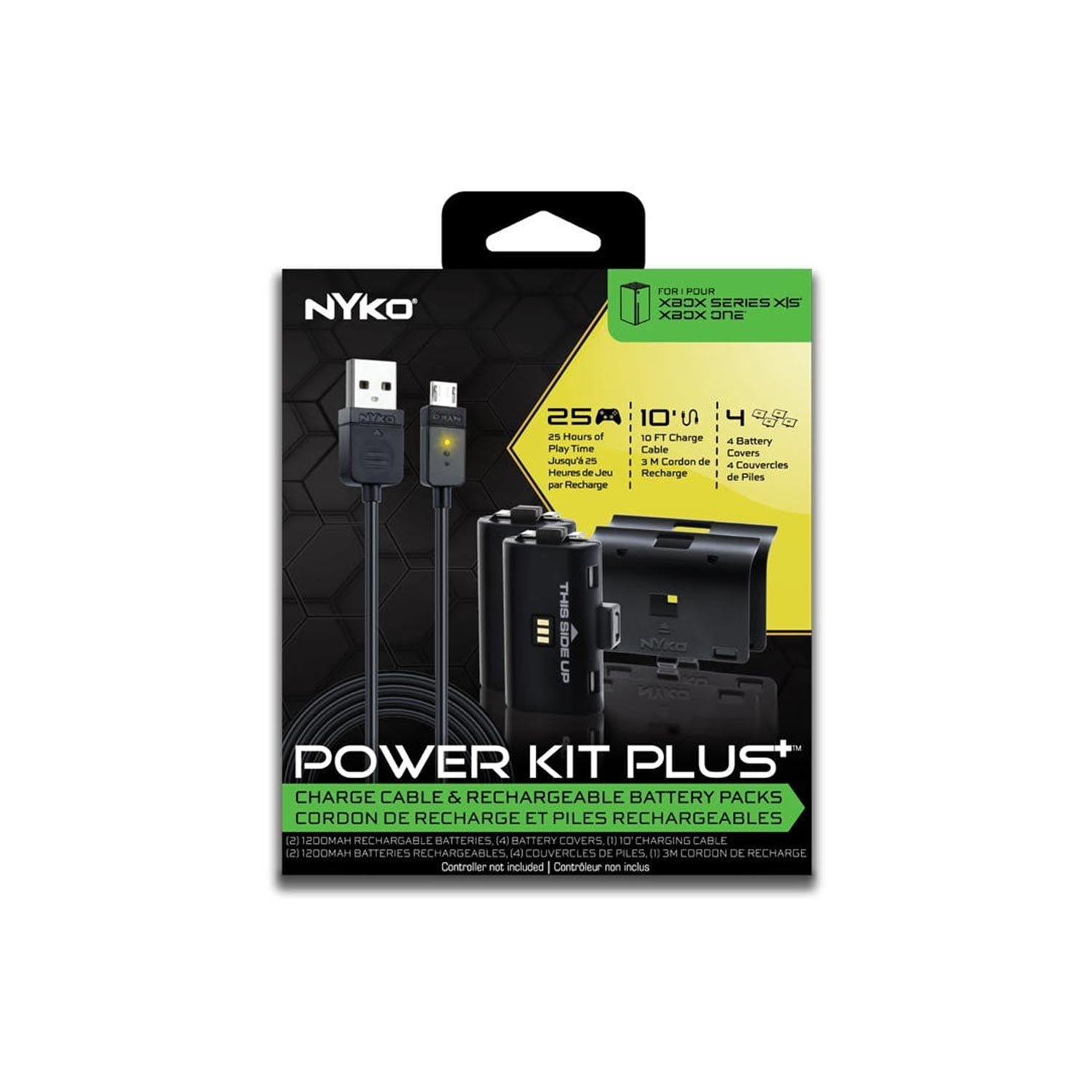 Nyko Power Kit Plus Paquete De 2 Baterias Xbox Series X Xbox One Cable V8
