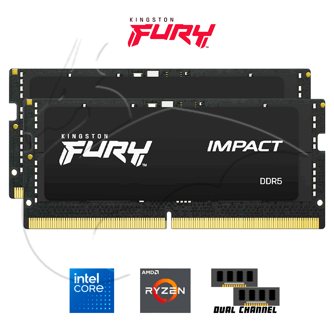 Memoria SO-DIMM Kingston Fury Impact 16GB DDR5-5600MHz, PC5-44800, CL40, 1.1V, 262-pin