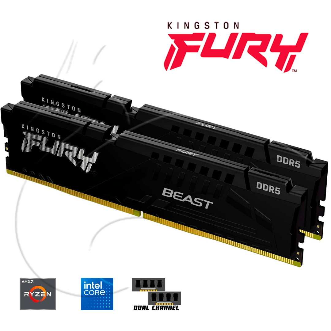 Memoria Kingston Fury Beast DDR5 16 GB 5600 MHz Para PC