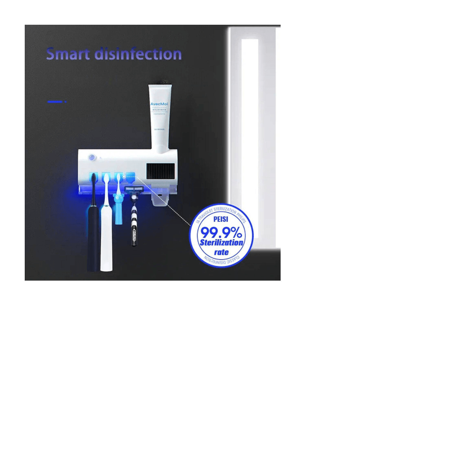 Porta esterilizador de cepillos Inteligente con proteccion UV