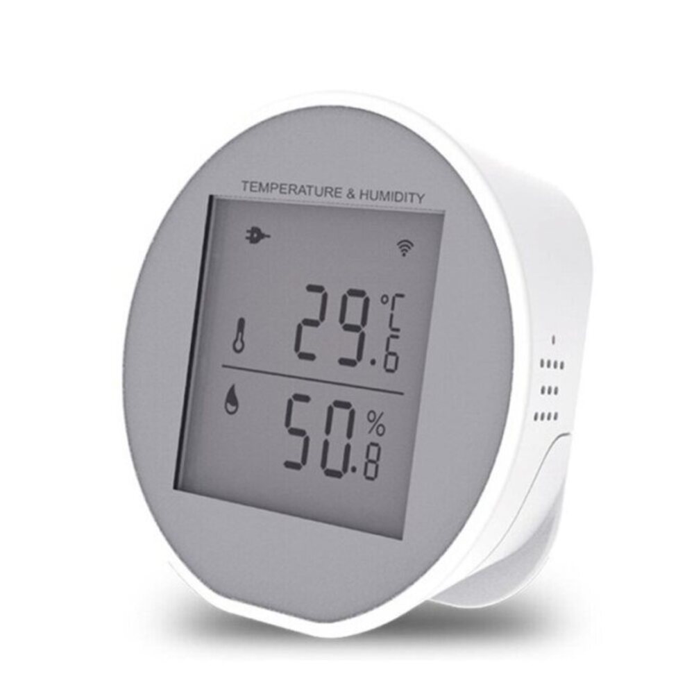 Sensor de Temperatura y Humedad Tuya Smart WiFi con Pantalla y Alarma