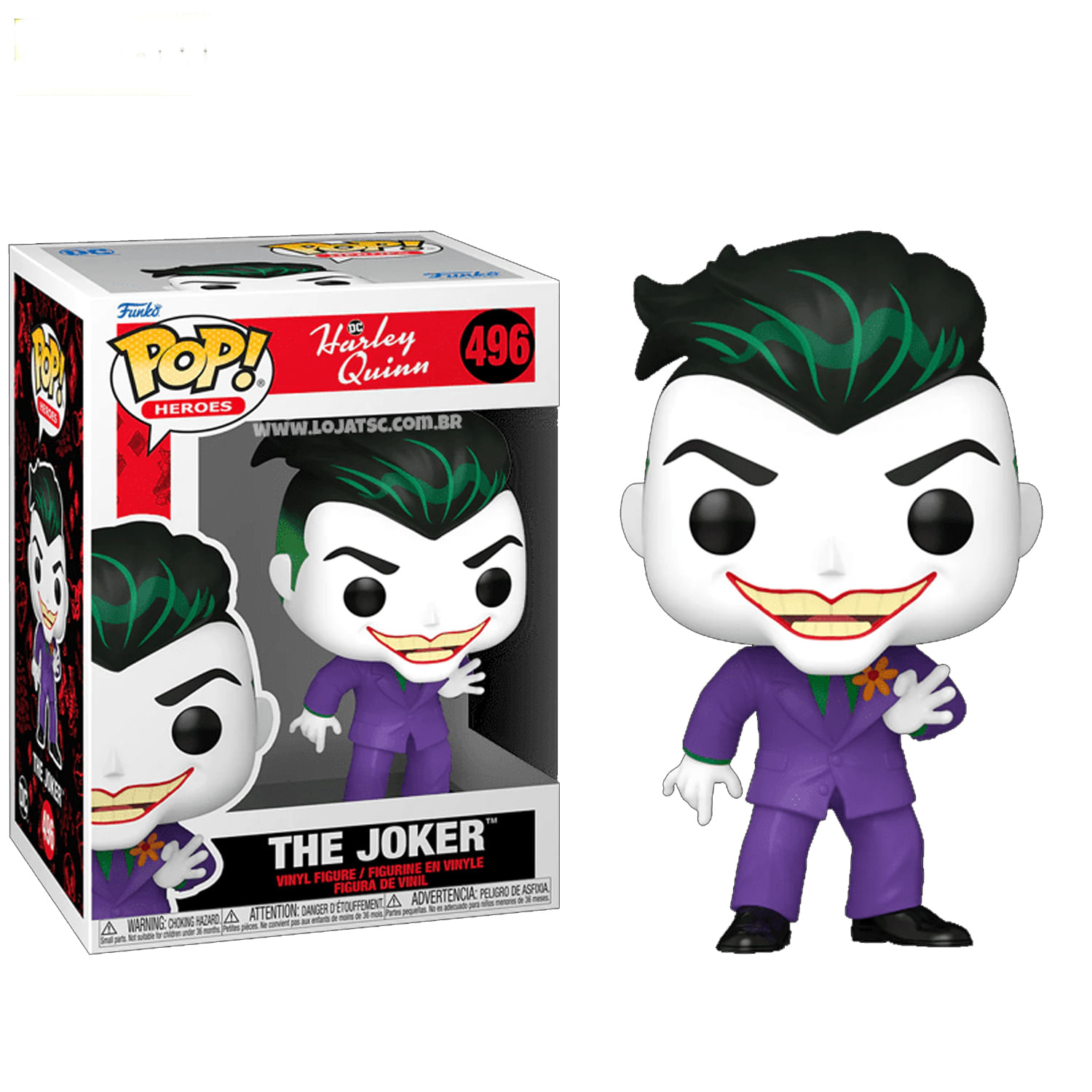 Funko Pop Vinyl Figure  Harley Quinn Animated Series The Joker 496