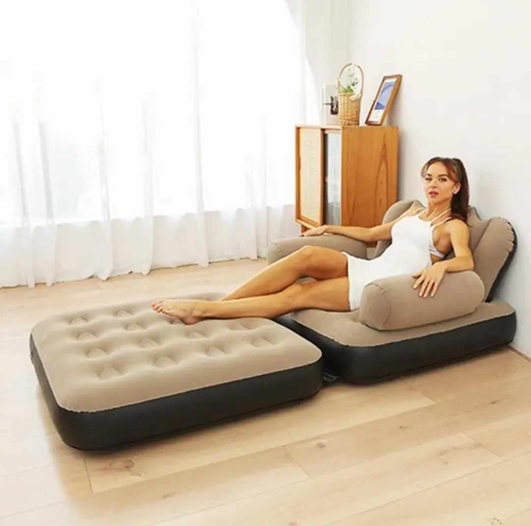 Sofa Cama Inflable Sillon Puff Gigante de Hogar Terraza Habitacion