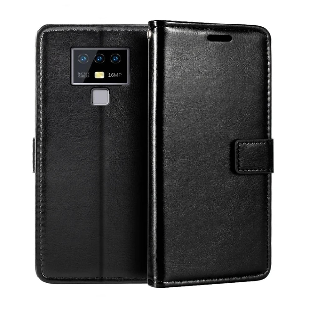 Funda para Xiaomi Redmi A1 Plus Flip Cover Antishock Negro Resistente a Caídas y Golpes