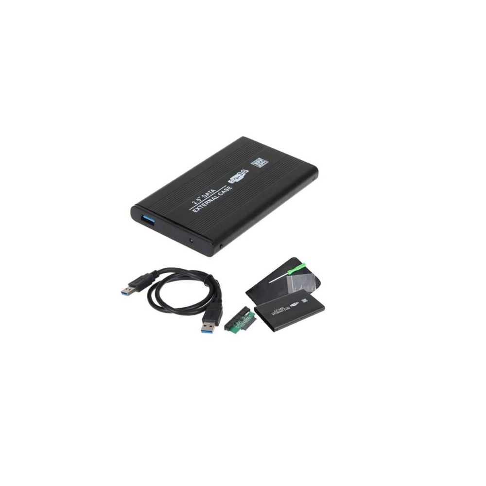 Case para Disco Duro Interno 3.0 USB Negro De Alta Calidad Portable De Calidad Resistente y Caidas
