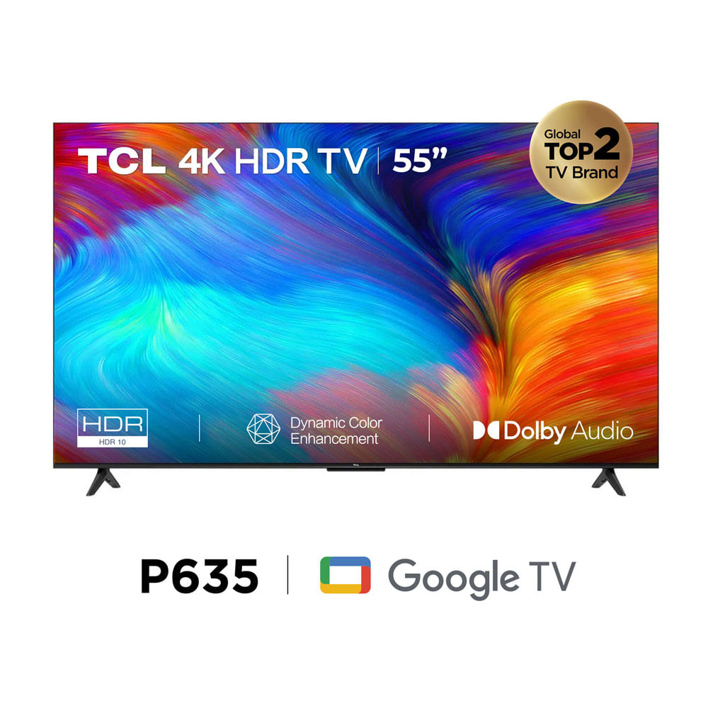 Televisor Tcl Uhd 4K 55" Smart Tv 55P635 Google Tv