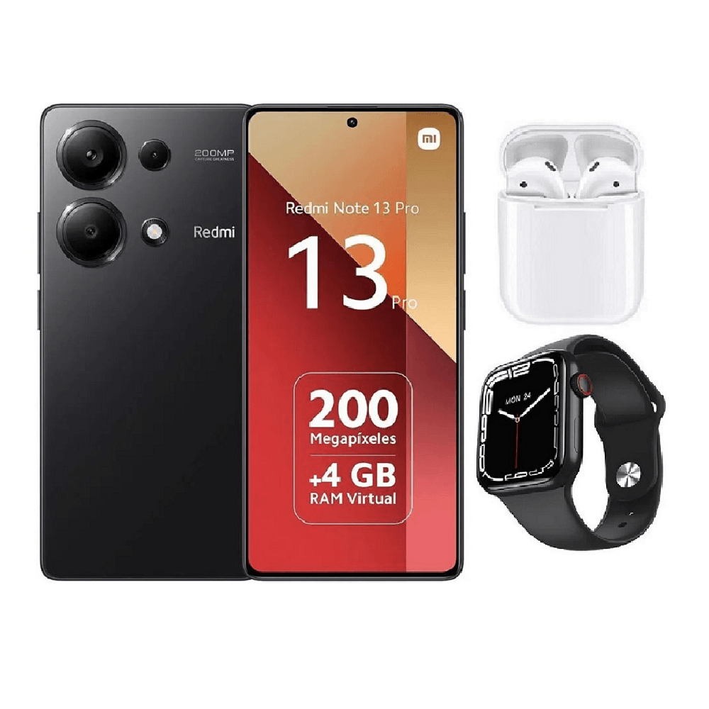 Xiaomi Redmi Note 13 Pro 256GB Negro + Audifonos + Smartwatch