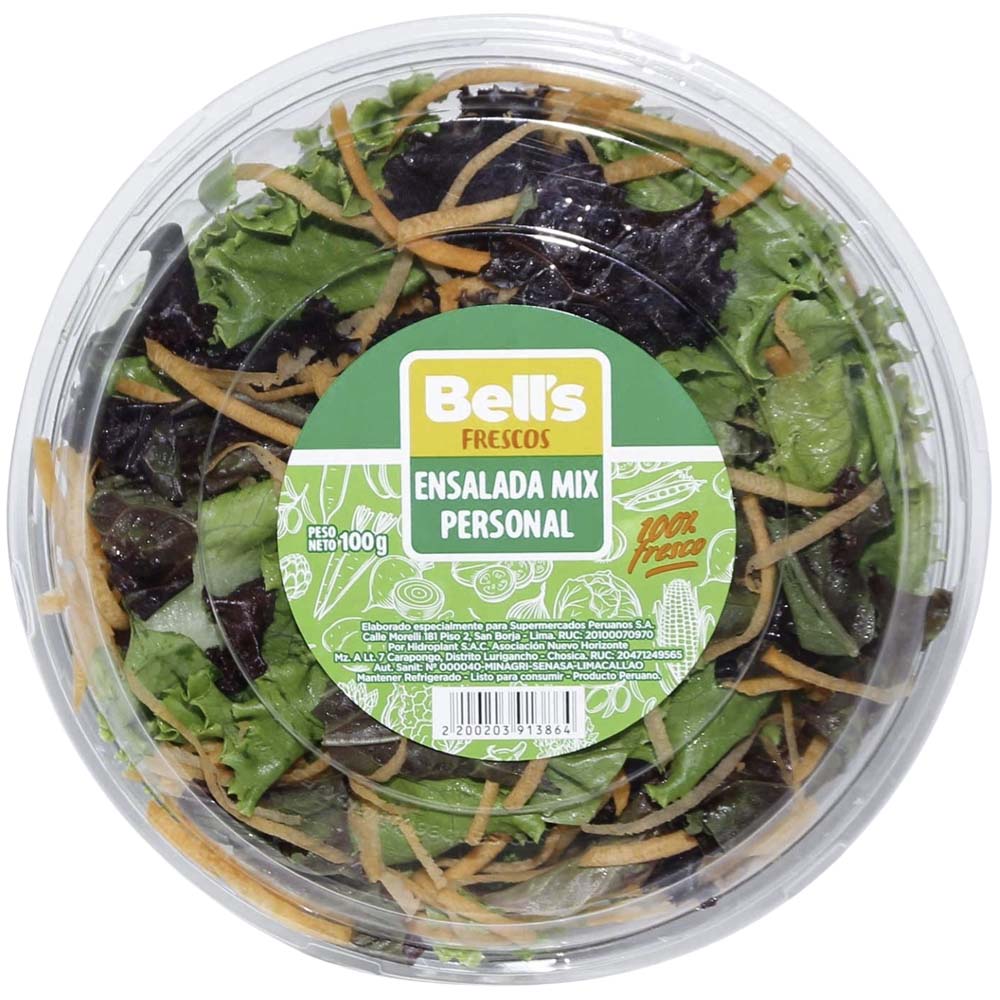 Ensalada Mix Personal BELL'S FRESCOS Envase 100g