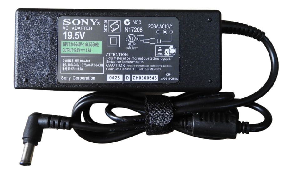 Cargador Genérico Compatible Para Laptop Sony 19,5V 4,74A 92W 6,5X4,4