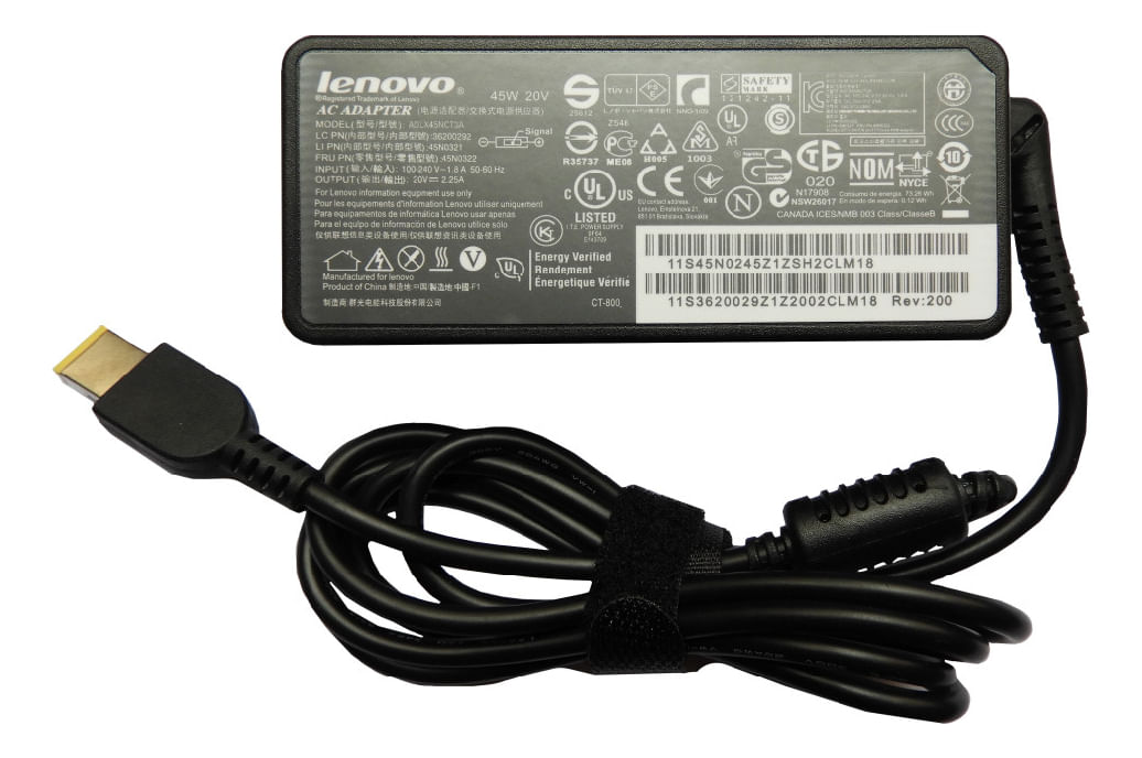 Cargador Genérico Compatible Para Laptop Lenovo 20V 2,25A 45W Punta Usb