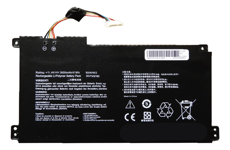 Bateria Genérica Compatible Para Laptop Asus B31n1912 C31n1912 42Wh 11.55V 3 Celdas