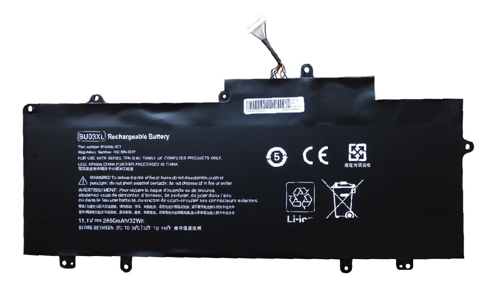 Bateria Genérica Compatible Para Laptop Hp Hstnn-Ib7f Bu03xl 32Wh 11.1V 3 Celdas
