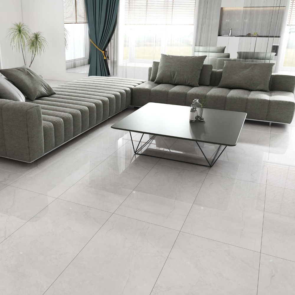 Piso Porcelanato Marmolizado Carrara Gris 120x60 2.16m2