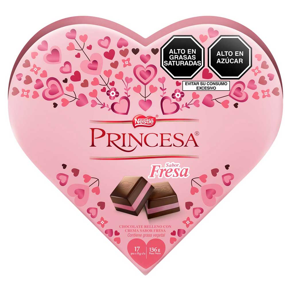 Chocolate Corazón PRINCESA Caja 136g