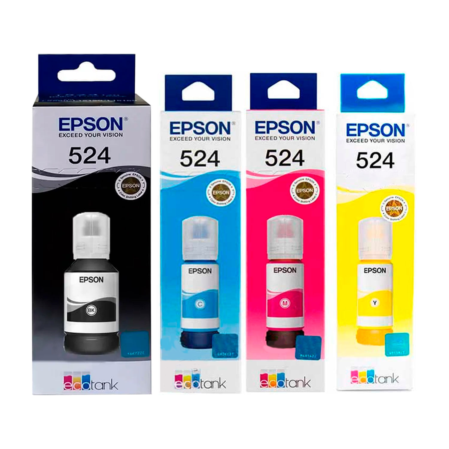 Pack Tinta Epson T524 los 4 Colores Original