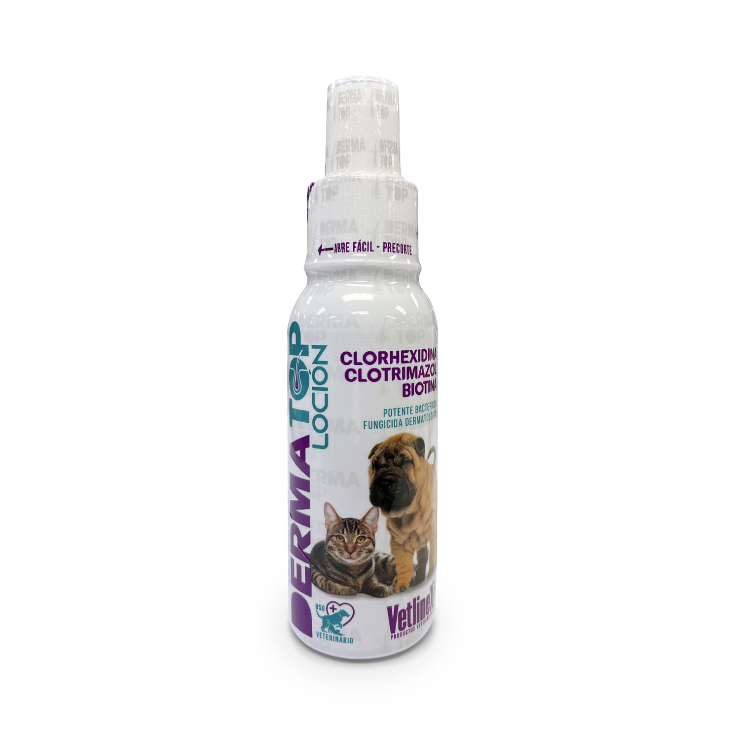 Derma Top Vetlinex Loción Dermatológiga Para Perros Y Gatos Spray 120 Ml