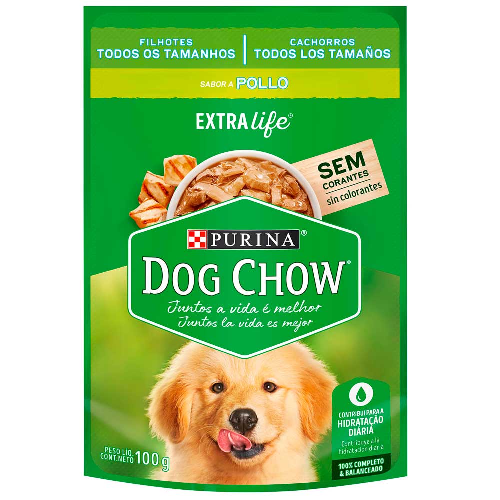 Alimento Húmedo para Perros DOG CHOW Cachorros Todos Los Tamaños con Pollo 100gr