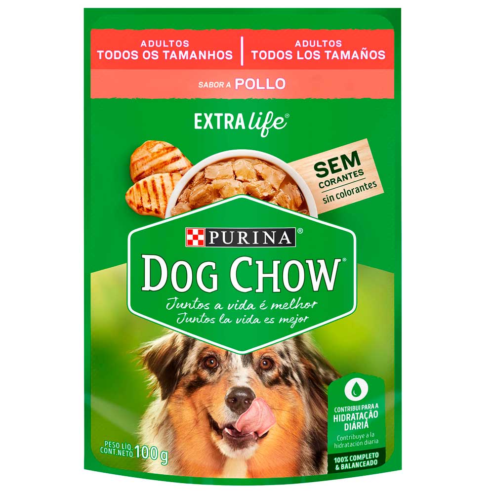 Alimento Húmedo para Perros DOG CHOW Adultos Todos los Tamaños con Pollo 100gr