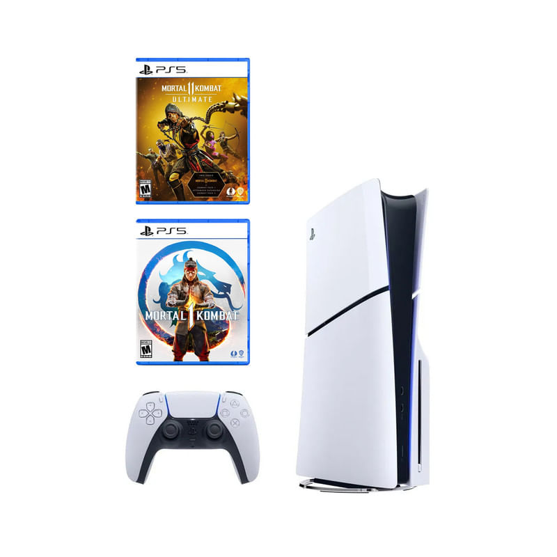 Consola Playstation 5 Slim Lectora de Discos + Mortal Kombat 1 + Mortal Kombat 11 Ultimate