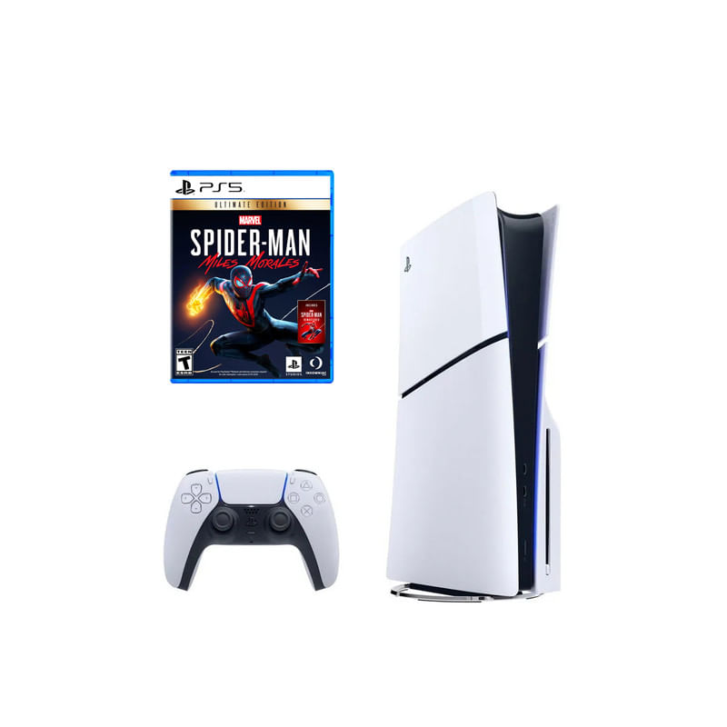 Consola Playstation 5 Slim Lectora de Discos + Spiderman Miles Morales Ultimate