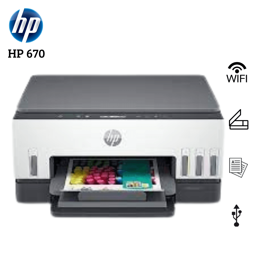 Impresora Multifuncional HP Smart Tank 670