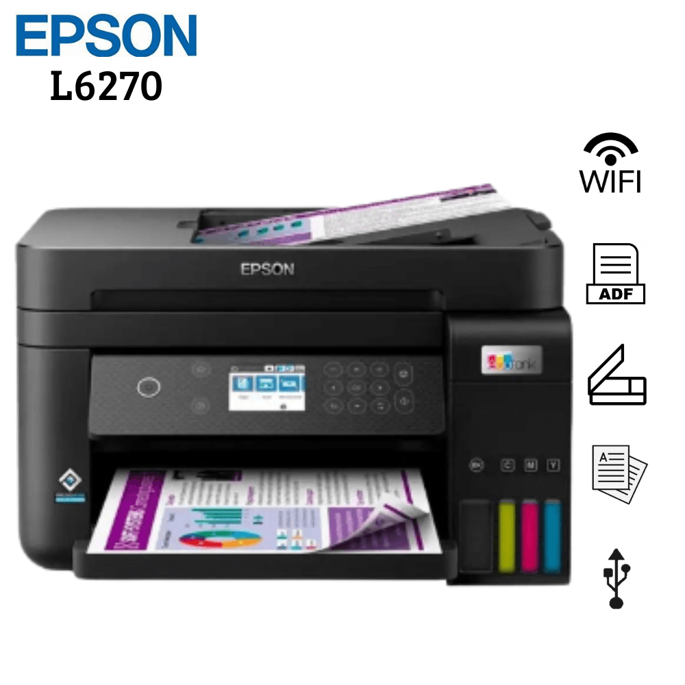 Impresora Epson L6270 Ecotank Multifuncional Wifi, Duplex, ADF