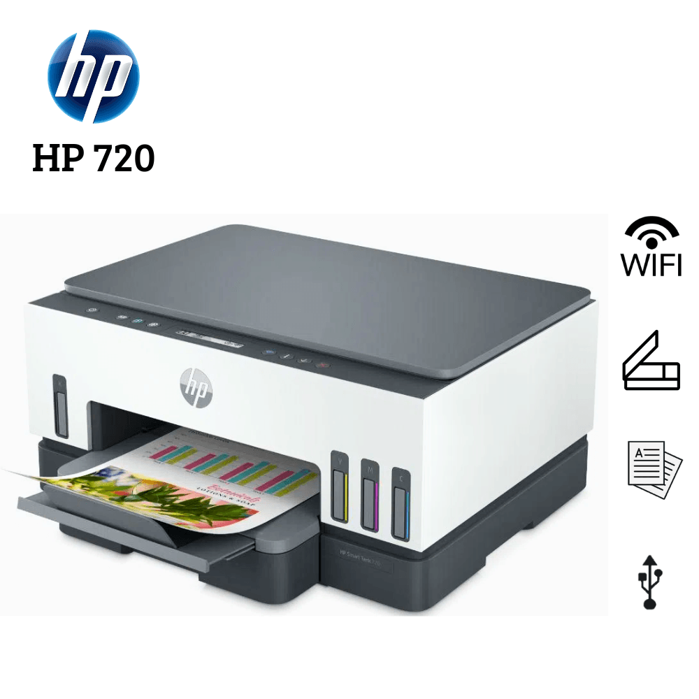 Impresora Multifuncional HP Smart Tank 720 Wifi Dúplex