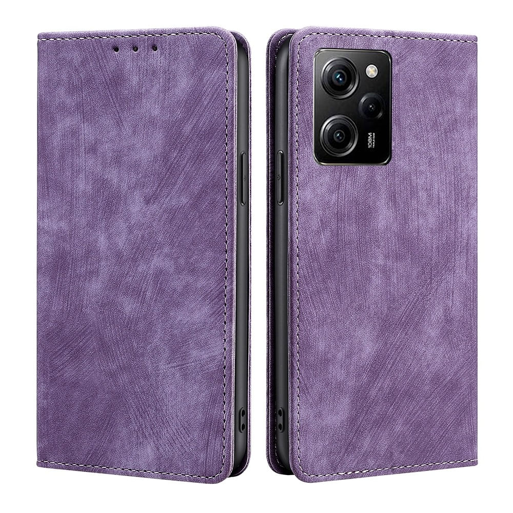 Funda para Xiaomi Poco X5 Pro 5G Flip Cover Lila Antishock Resistente anti CAÍDAS y GOLPES