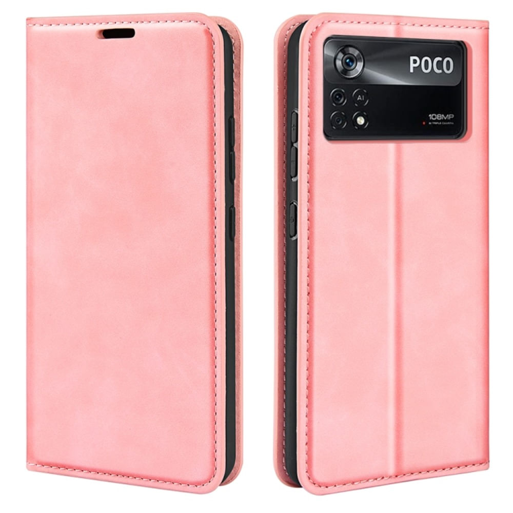 Funda para Xiaomi Poco X4 Pro 5G Flip Cover Rosa Antishock Resistente anti CAÍDAS y GOLPES