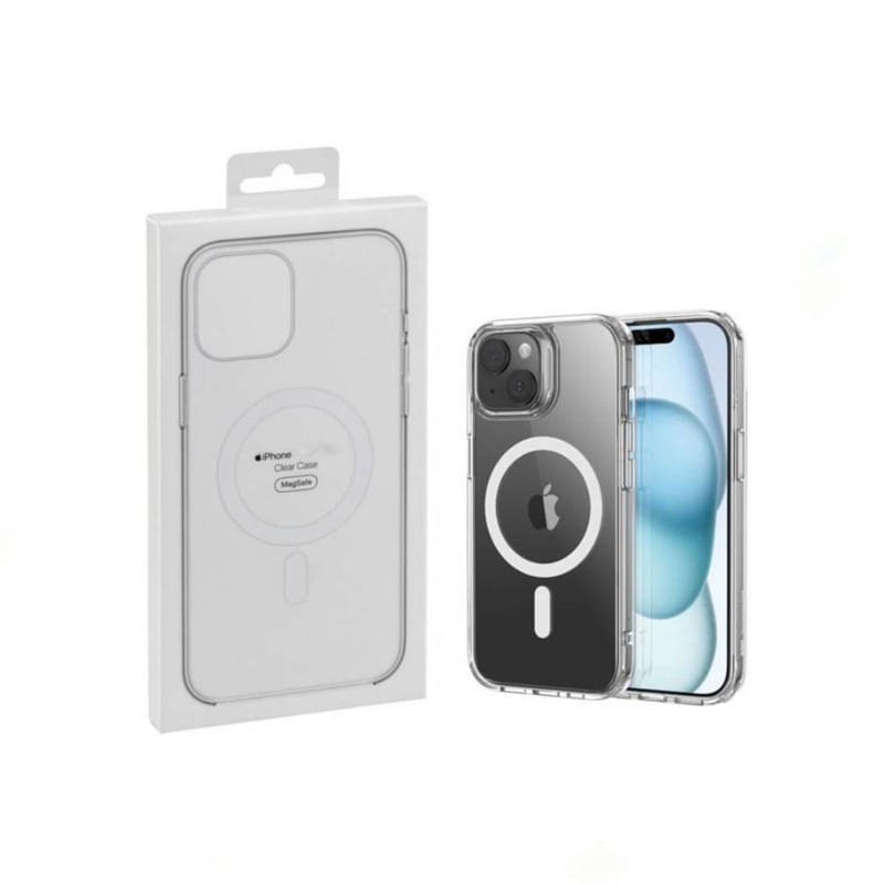 Case TPU Con Magsafe Transparente Para Iphone 15 Pro