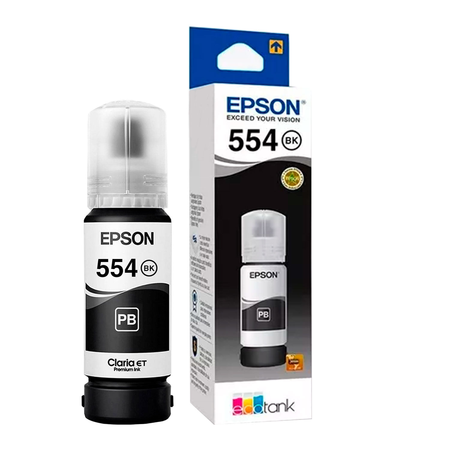 Tinta Epson T554 Negro Pigmentado Original para L8160 L8180