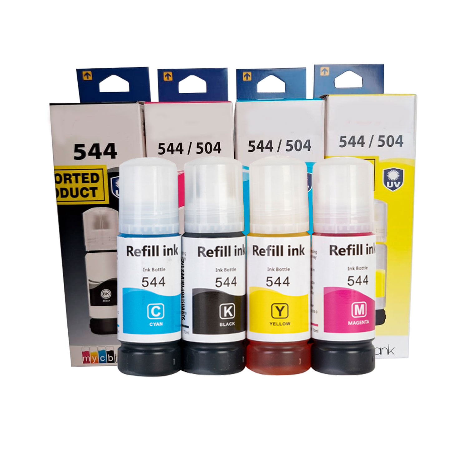 Tinta T544 x 4 Compatible para Epson serie L3250 L5190 L3160
