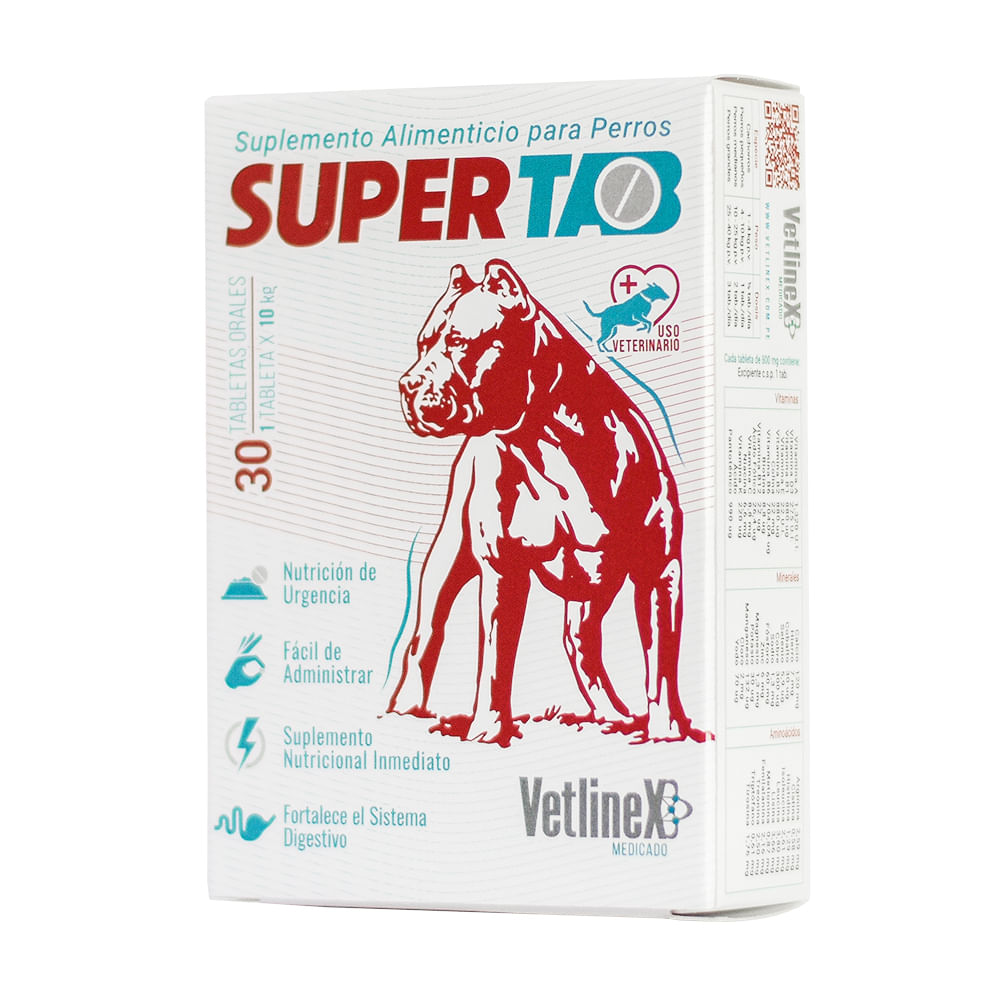 Super Tab Vetlinex Vitaminas  X 30 Tabletas