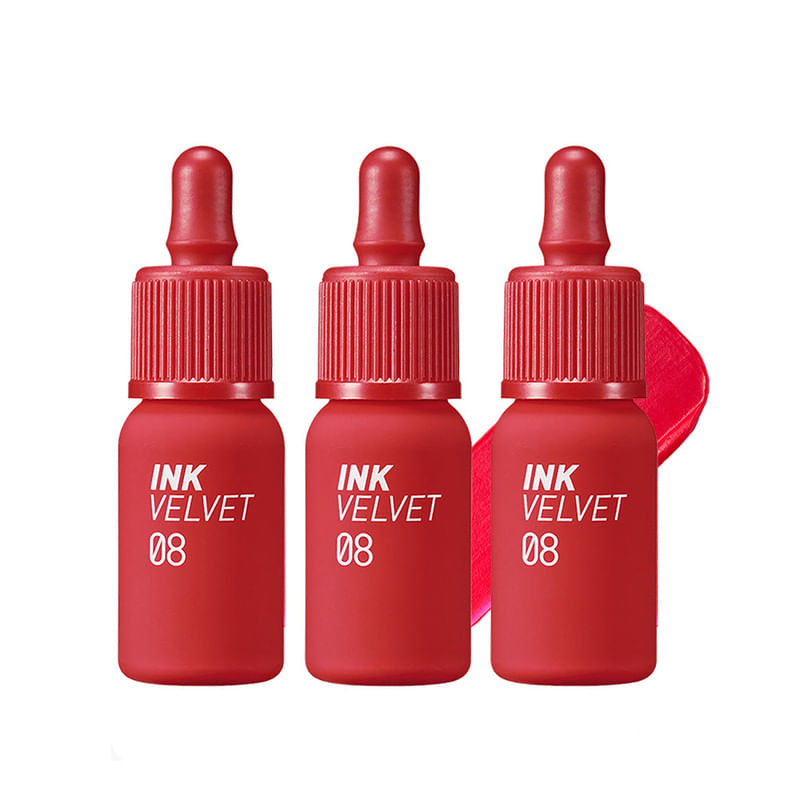 Tinta de Labios Ink Velvet 8 Sellout Red Peripera 3 Unidades