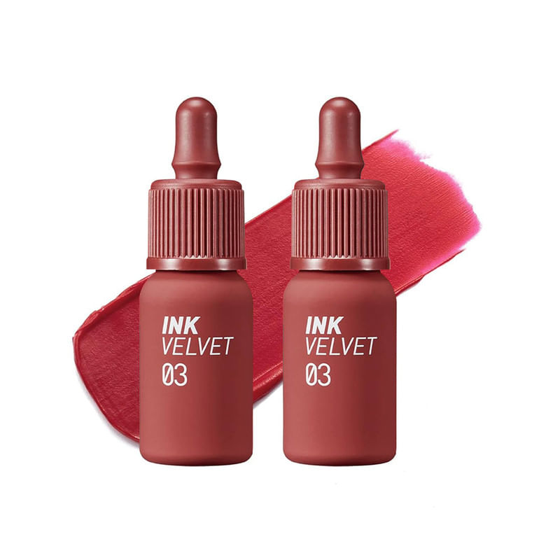 Tinta de Labios Ink Velvet n°3 Red Only Peripera 2 Unidades