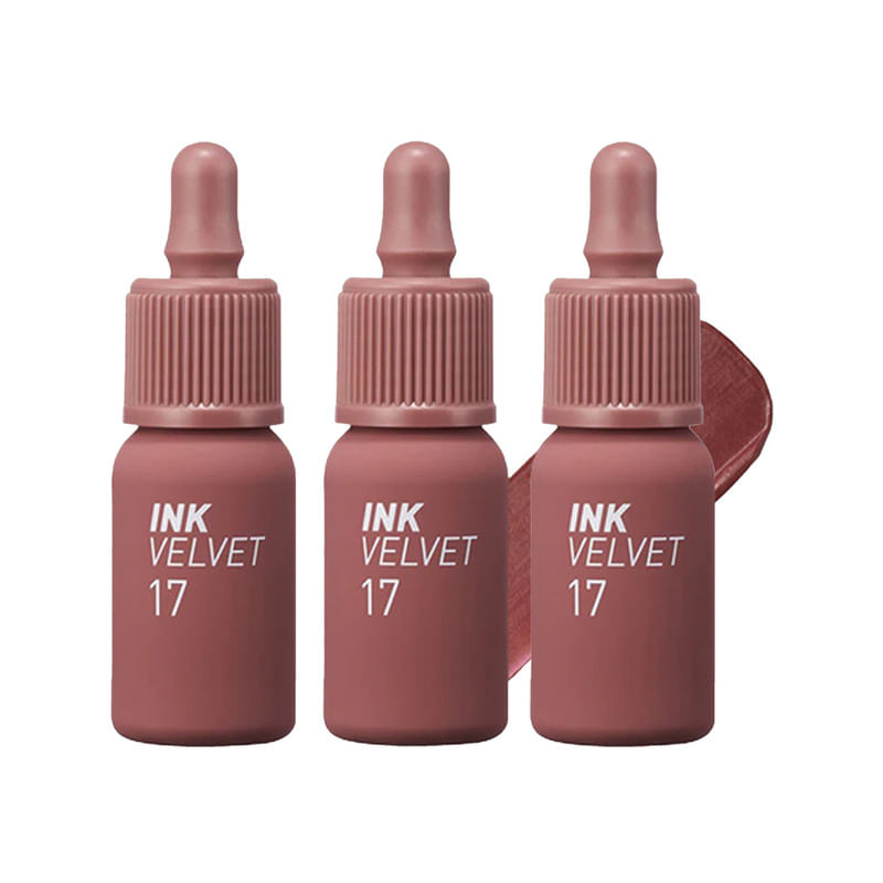 Tinta de Labios Ink Velvet n°17 Rosy Nude Peripera 3 Unidades