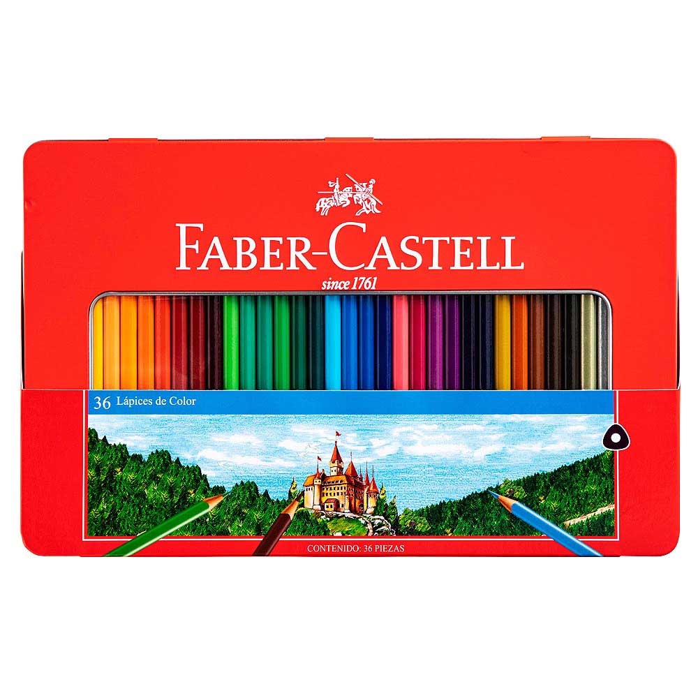 Colores FABER-CASTELL Triangulares Lata 36un