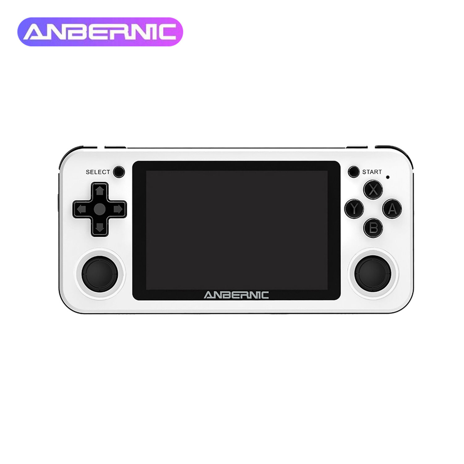 Consola De Juegos Portátil Anbernic Pantalla Ips De 3,5 Pulgadas Doble Balancín 3D Blanco