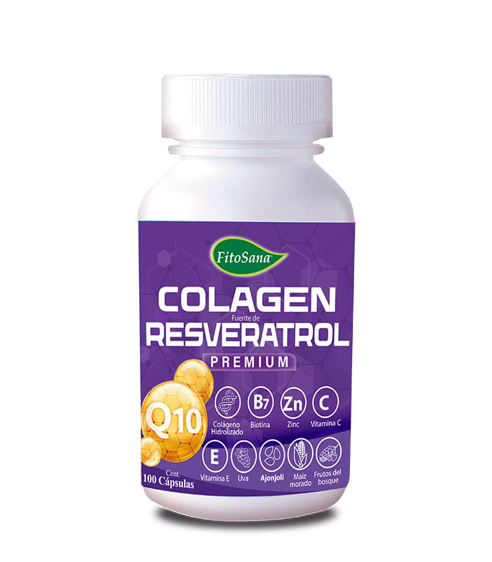 Cápsulas Colagen Resveratrol + Q10 Fitosana 100u