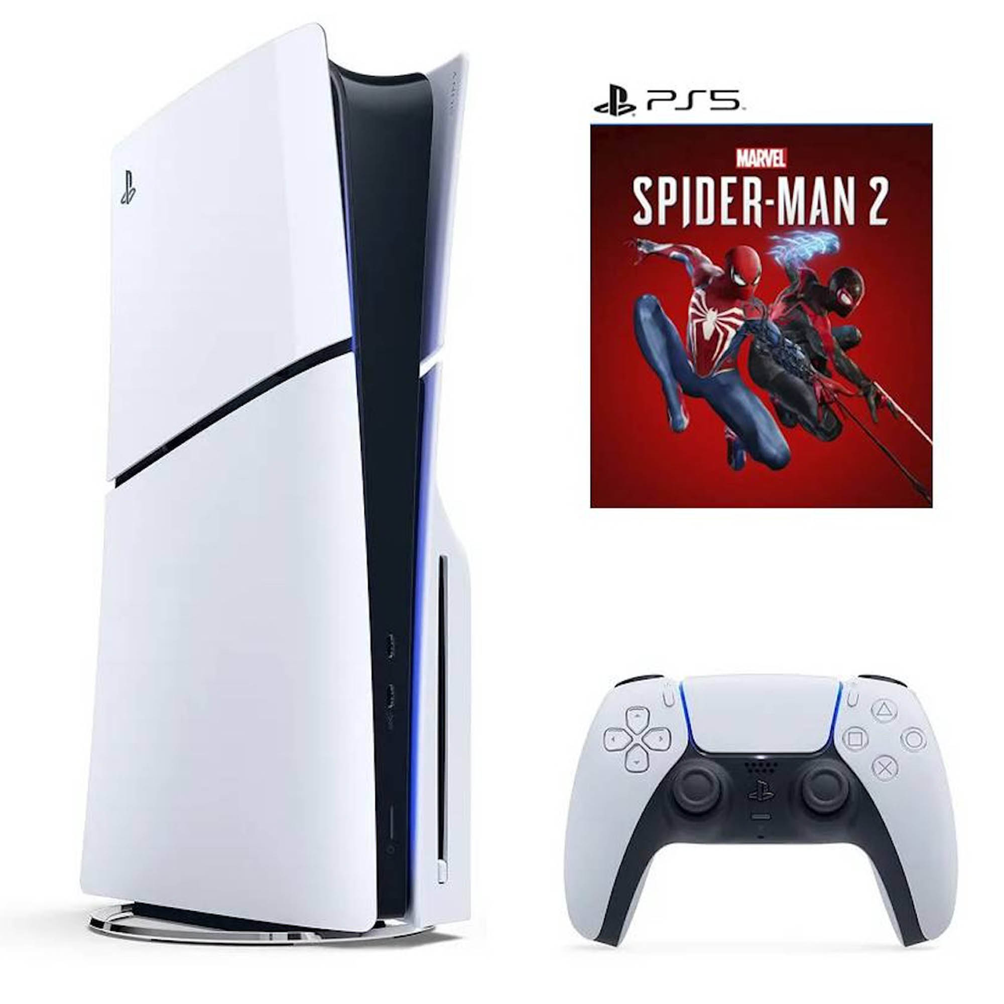 Consola SONY PS5 Slim 1TB Lector de Discos + Juego Spiderman 2