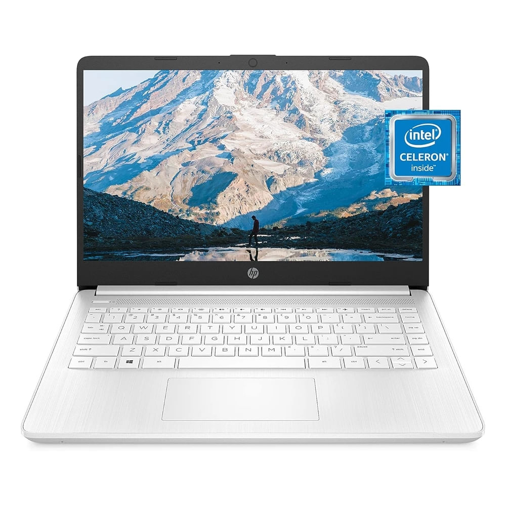 Laptop HP 14 Intel Celeron N4020 4Gb RAM 64Gb eMMC Pantalla HD 14"  - Blanco
