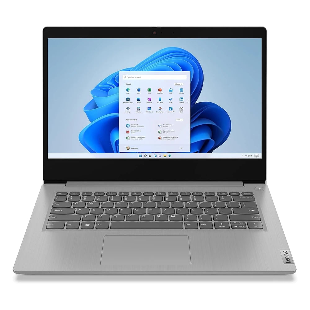Laptop Lenovo IdeaPad 3 2023 14" FHD 8Gb RAM Almacenamiento 128Gb Intel Core i3 1115g Gris Platino