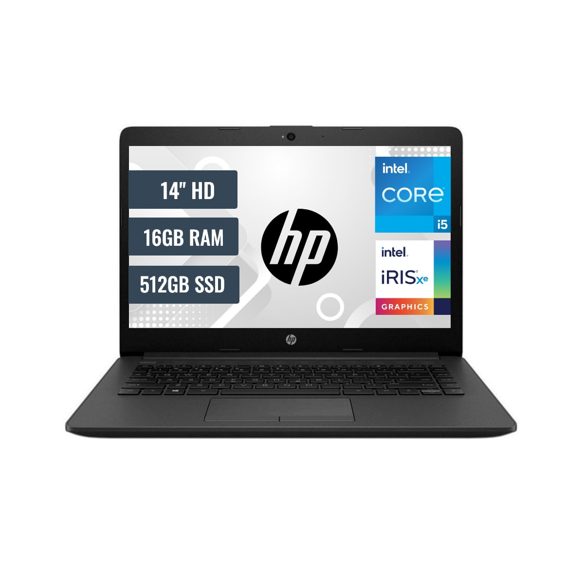 Laptop HP 240 G9 Intel Core i5 1235U 16GB RAM 512GB SSD 14" HD LED FreeDos
