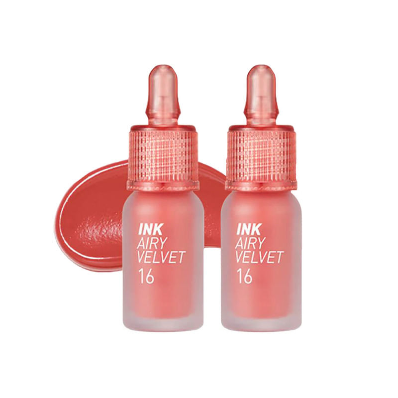Tinta de Labios Ink Airy Velvet n°16 Favorite Orange Pink Peripera 2 Unidades